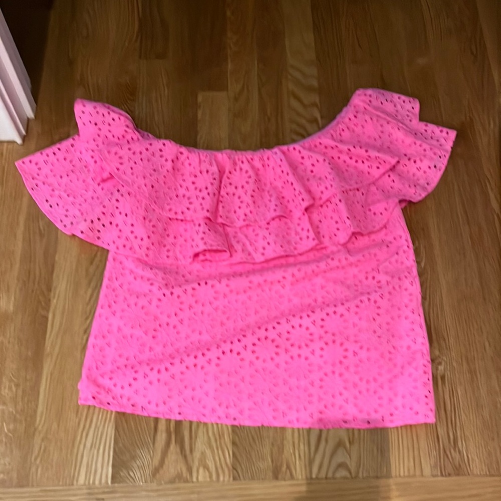 Lilly Pulitzer pink eyelet top